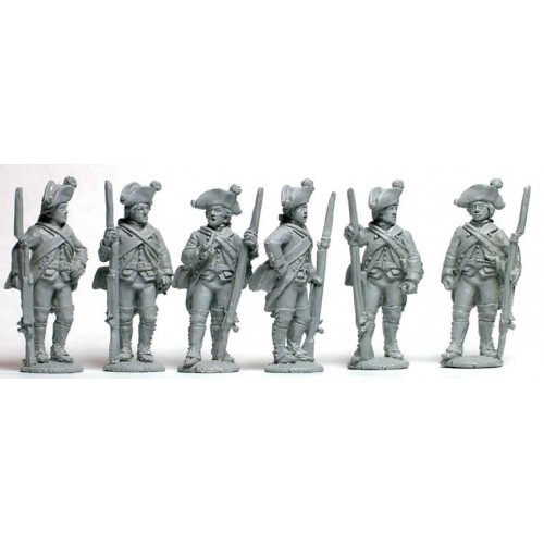 Hesse-Cassel Garrison musketeers standing at ease ( these could be used as sentinals)