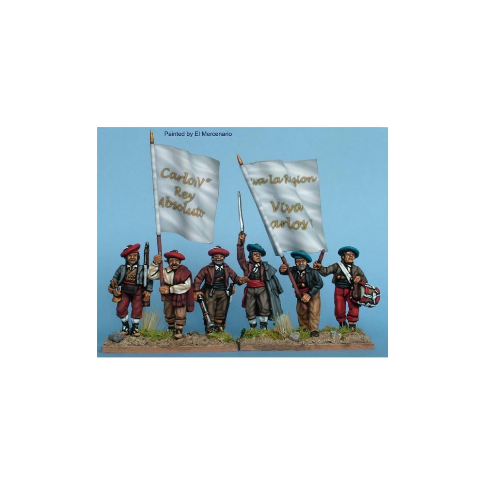 Non-uniformed volunteer command wearing Basque bonnets