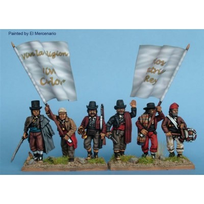 Non-uniformed volunteer command wearing other Spanish hats