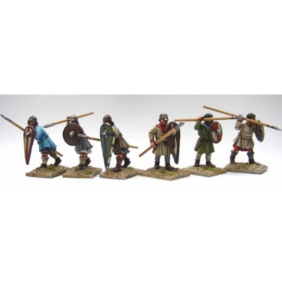 Unarmoured Spearmen advancing/attacking