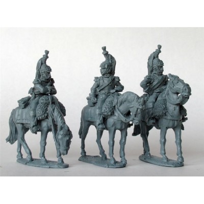 Cuirassiers on standing horses in reserve