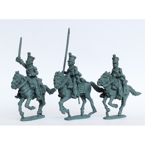 Dragoons of the Alcantara, command galloping (shakos)