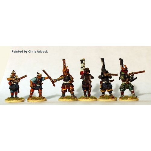 Samurai firing arquebus ( 4 Samurai