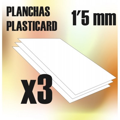 Plancha Plasticard 1'5 mm - COMBOx3 planchas