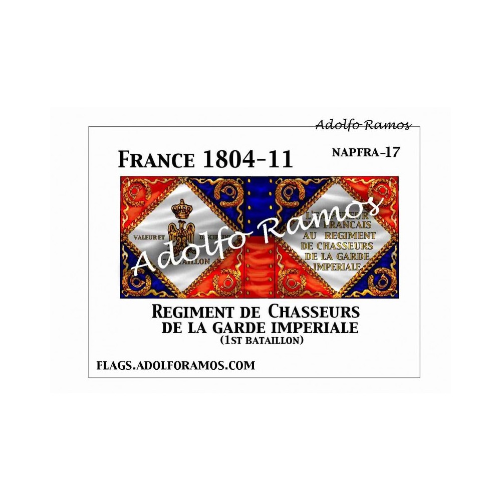 Bandera de Chasseurs de la Guardia Imperial 1804-11 Bandera de Chasseurs de la Guardia Imperial 1804-11