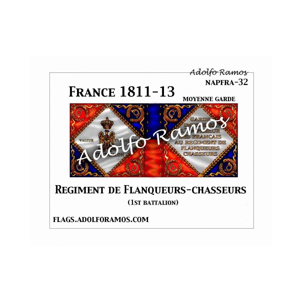 Bandera de Flanqueurs-Chasseurs de la Guardia 1811-13 Bandera de Flanqueurs-Chasseurs de la Guardia 1811-13