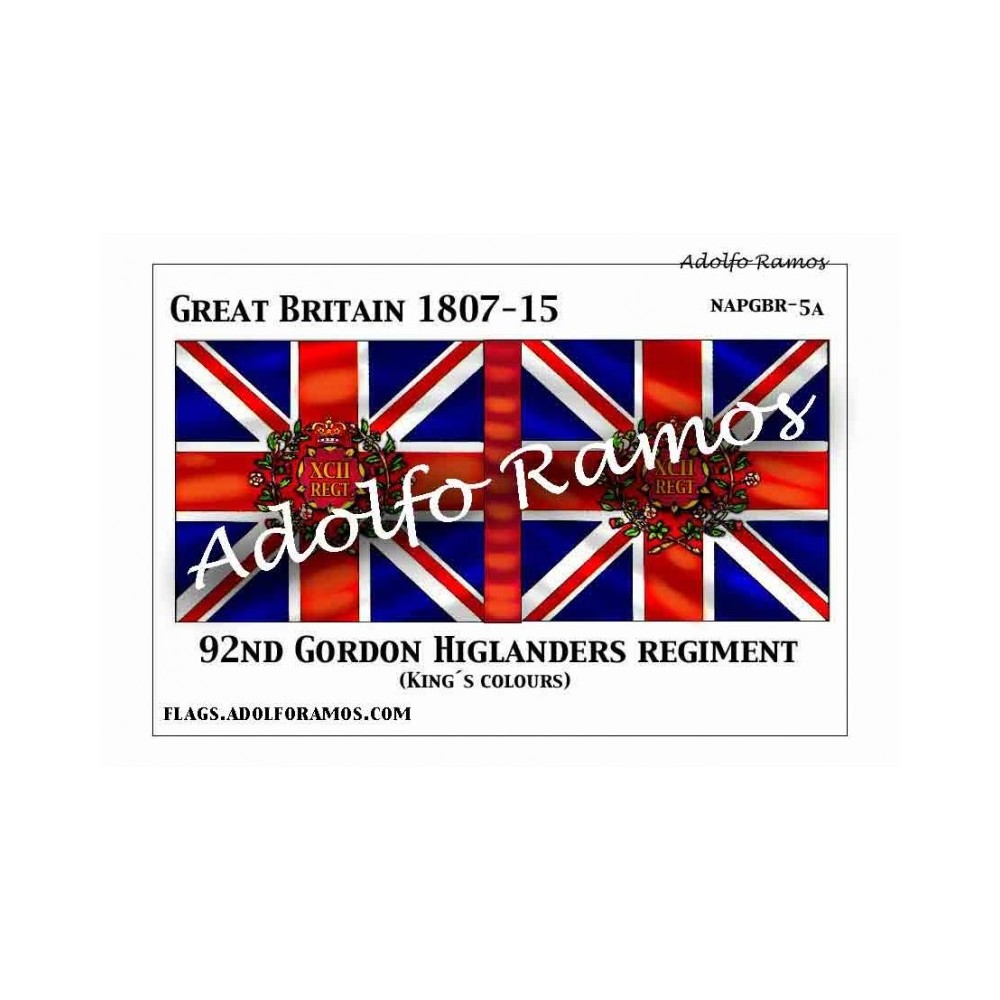 92º Regimiento Gordon Highlanders 1807-15 (Kings Colours)