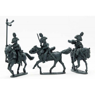 Dragoon command galloping (rounded saddlecloths)
