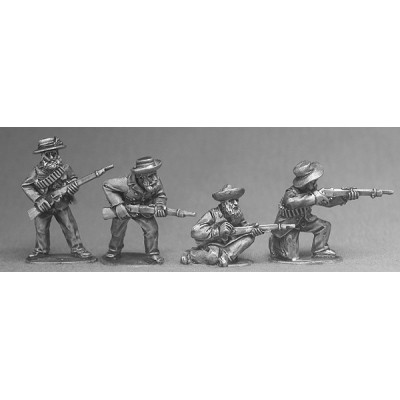 Four dismounted Boers