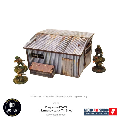 Pre-painted WW2 Normandy Large Tin Shed