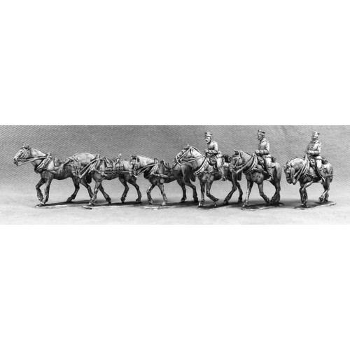 GER24 105 mm Howitzer Horse Team. No Riders