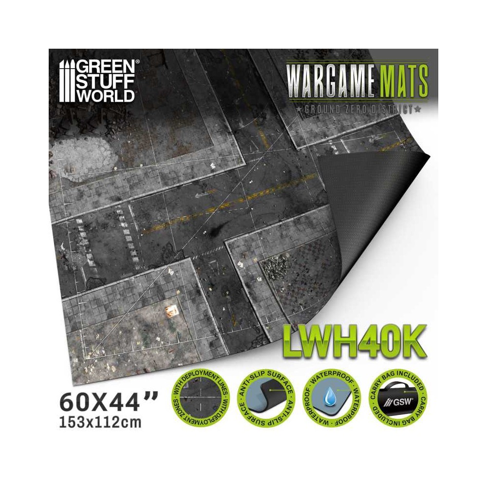 Tapete Neopreno 44x60 Ground Zero District con zonas de despliegue