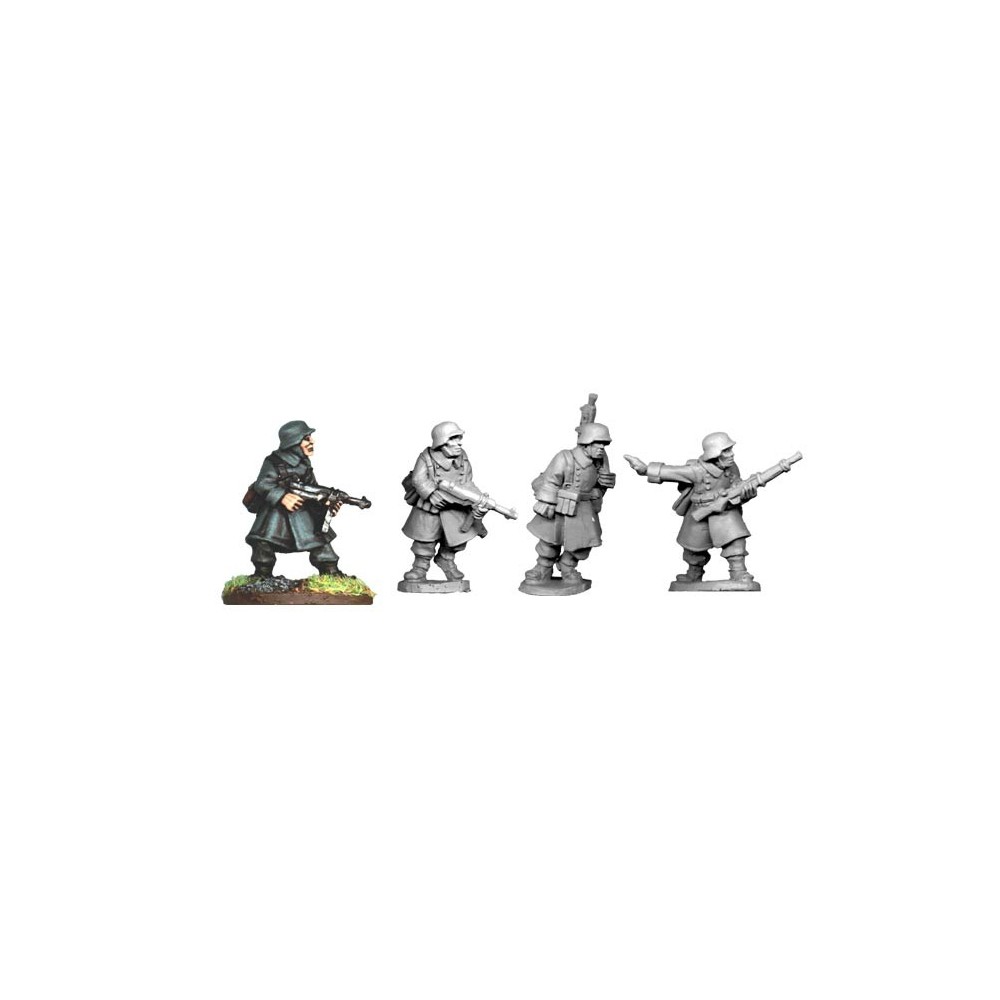 German NCO's and LMG in Greatcoats