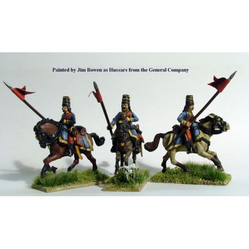 Hussars with lances galloping