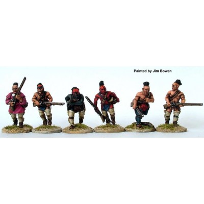 Warriors advancing with rifles y muskets