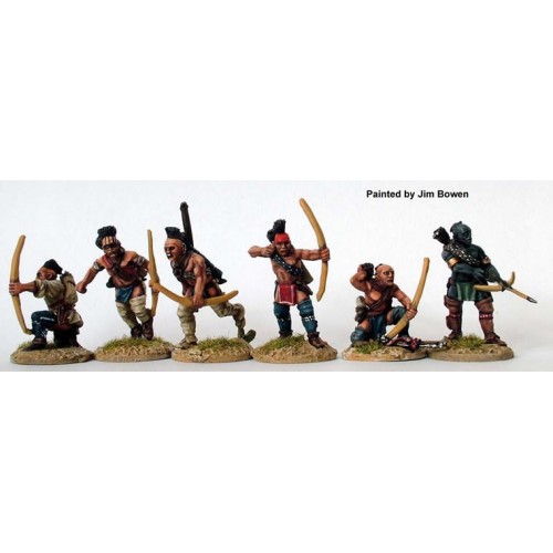 Warriors skirmishing with bows