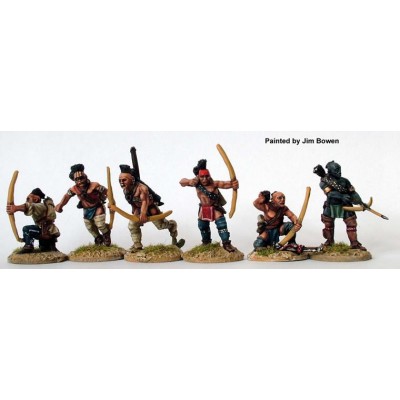 Warriors skirmishing with bows